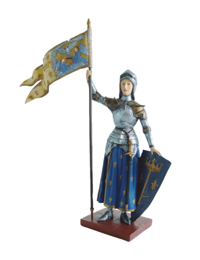 Jeanne d'Arc Oriflamme en Résine 20cm