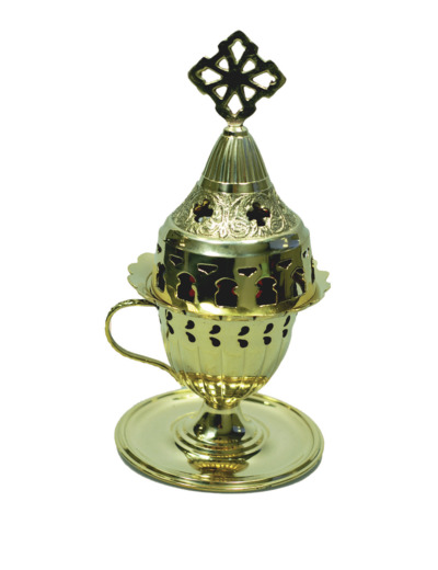 Lampe à Huile en Bronze 21cm