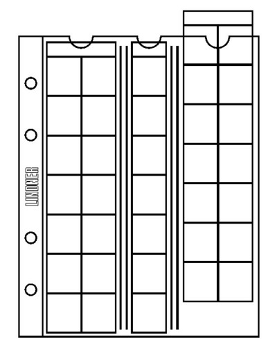 5 FEUILLES NUMISMATIQUE 35 CASES 306013