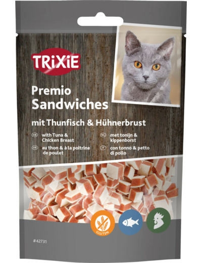 Friandises sandwiches au thon et poulet - 50g