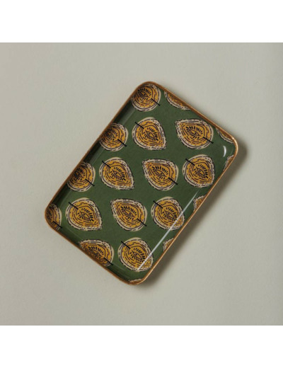 Plateau vert Bangalore fer 10x15cm