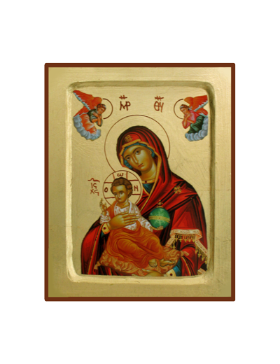 Icône dorée incurvée 18*23cm - VGE MIRACULEUSE