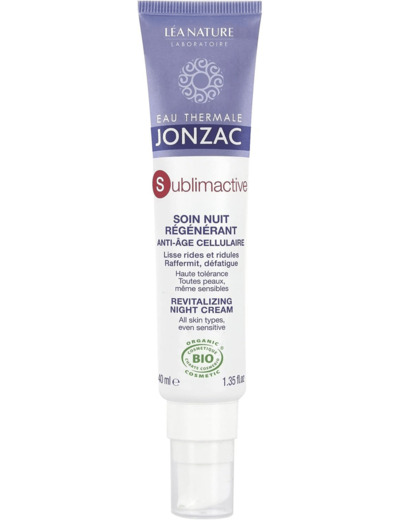 Soin nuit reg anti-âge cellulaire 40ml Jonzac - Sublimactive