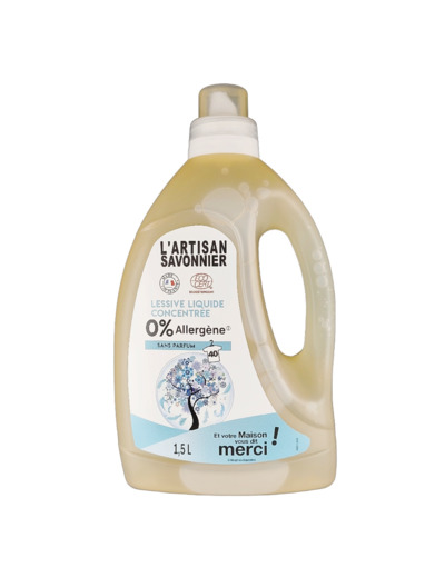 Lessive Liquide Concentrée 0% Allergène 1,5L