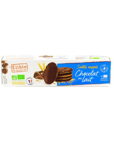 Biscuits Sablés Nappés Chocolat au Lait Bio 200g