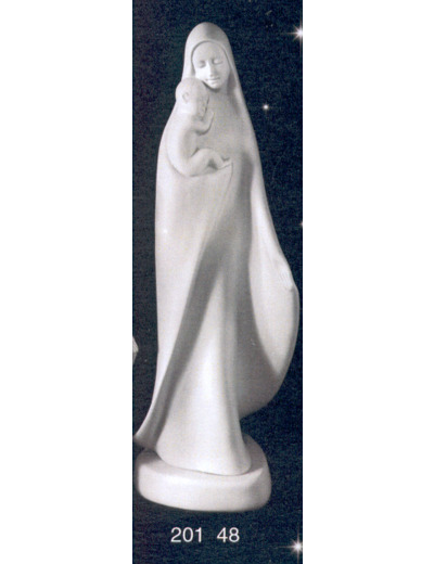 Vierge à l'enfant sur socle-porcelaine 48cm