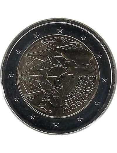 ALLEMAGNE 2022 D 2 EURO COMMEMORATIVE ERASMUS SUP