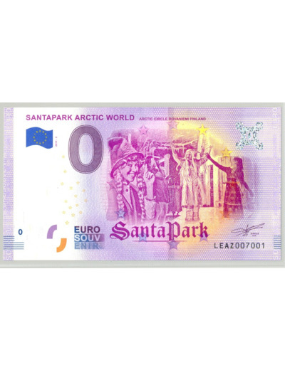 FINLANDE 2019-2 SANTAPARK ARCTIC WORLD BILLET SOUVENIR 0 EURO TOURISTIQUE NEUF