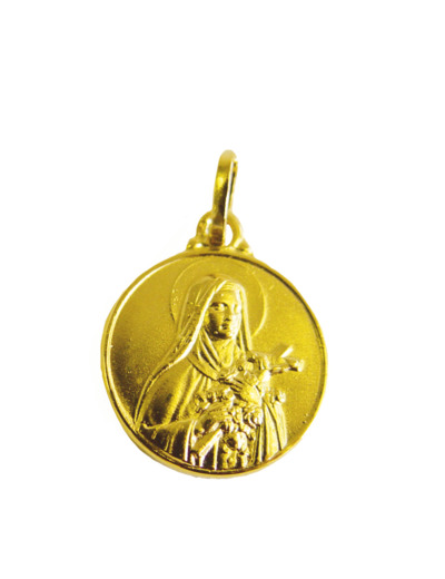 Médaille 14mm en Plaqué Or  - THERESE