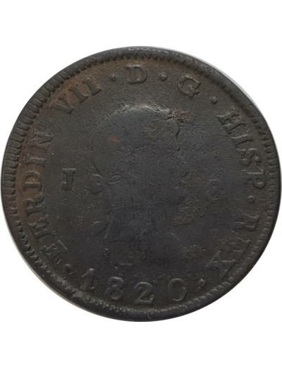 ESPAGNE 8 MARAVEDIS 1820 TB (W491) N2