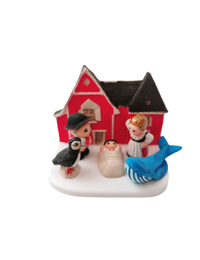 CRECHE en céramique BLOC 8x7cm- ISLANDE