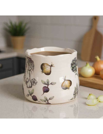 Pot de fleurs légumes céramique 11x11x10cm