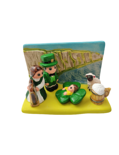 CRECHE en céramique BLOC 8x7cm - IRLANDE