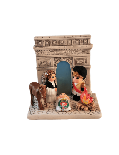 CRECHE en céramique BLOC 8x7cm- TRIOMPHE