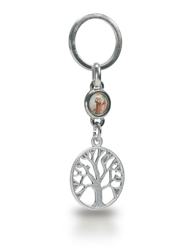 Porte-Clefs métal- Arbre de Vie ajouré- St Benoît