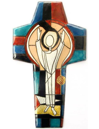 Croix Vitrail 18X10,4cm - EMAUX DU LIBAN