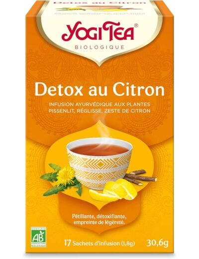 Tisane ayurveda detox citron 17x1,8g Yogi Tea