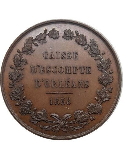 MEDAILLE - CAISSE D'ESCOMPTE D'ORLEANS 1856 TTB+