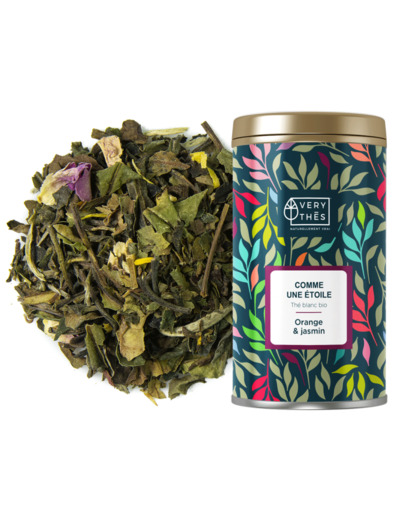 Thé blanc bio Comme une Étoile, orange et jasmin