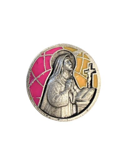 Magnet en métal relief 30mm - Bicolore - Sainte Rita