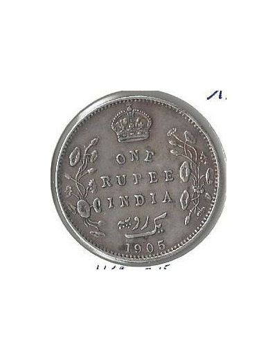INDE ANGLAISE 1 RUPEE 1905 TTB