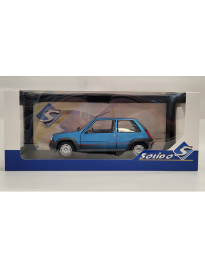 RENAULT 5 GT TURBO MK1 1985 BLEU ALPINE SOLIDO 1/18 BOITE D'ORIGINE