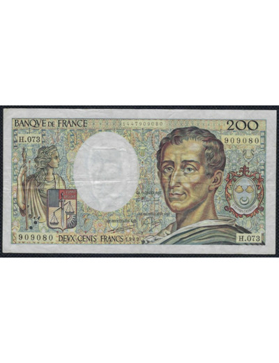 FRANCE 200 FRANCS MONTESQUIEU 1989 H.073 TTB+