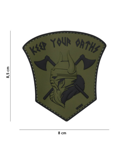 Patch 3D PVC Viking "Keep your Orths" (vert)