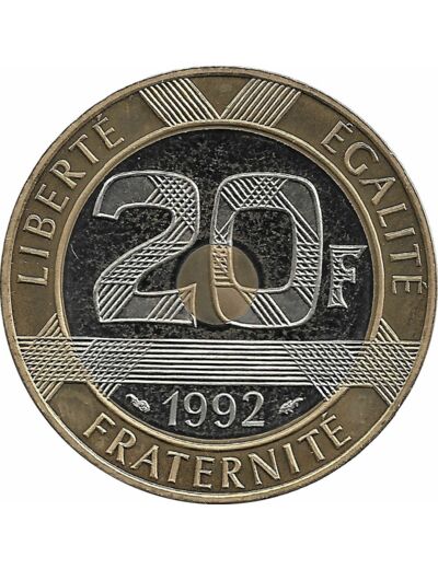 FRANCE 20 FRANCS MONT ST MICHEL 1992 BE BELLE EPREUVE