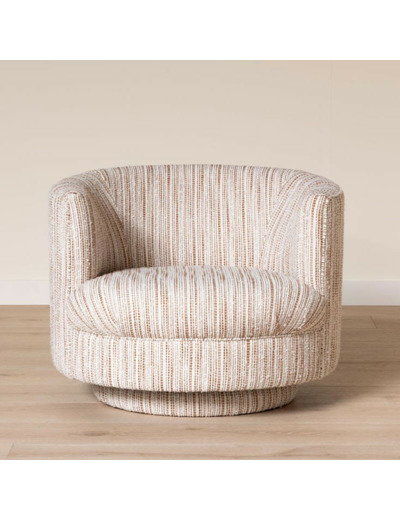 Fauteuil tissu pivotant Serena 68x79x78cm