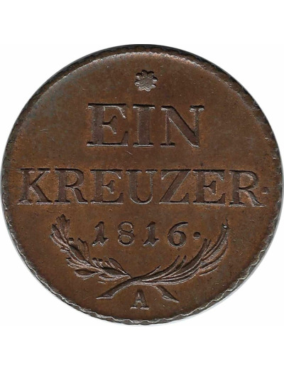 AUTRICHE 1 KREUZER 1816 A SUP
