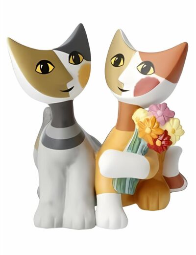 Chat de Rosina Wachtmeister - Figure Mazzo Di Fiori - Porcelaine - Goebel