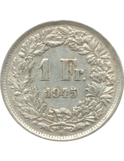 SUISSE 1 FRANC 1945 B TTB N2