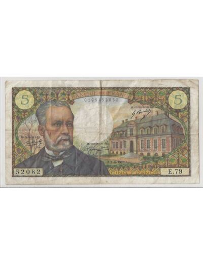 FRANCE 5 FRANCS PASTEUR 01/08/1968  E.79 TB+