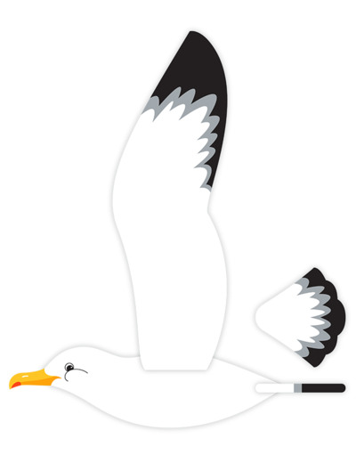 Mobile volant Goeland - Déployé environ 30x77cm