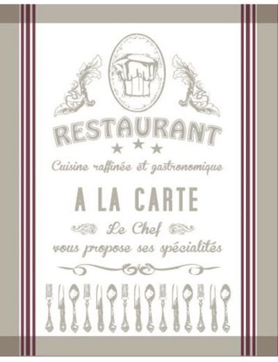 TORCHON SUD ETOFFE JACQUARD 100% COTON X3 RESTAURANT