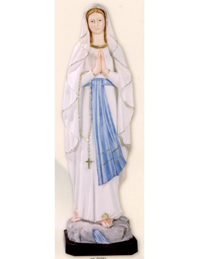 Vierge de Lourdes 80 cm résine polyc.peinte main