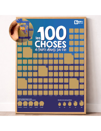 100 choses à faire dans sa vie - Poster à gratter olfactif