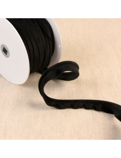 6074 SIMPLE PASSEPOIL VELOURS NOIR 6074C14 11mm ML (15m)