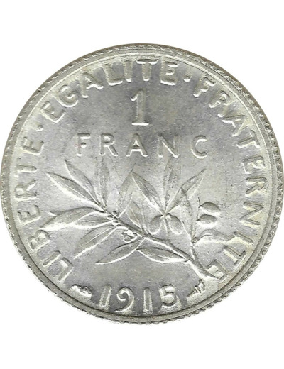 FRANCE 1 FRANC ROTY 1915 SUP/NC