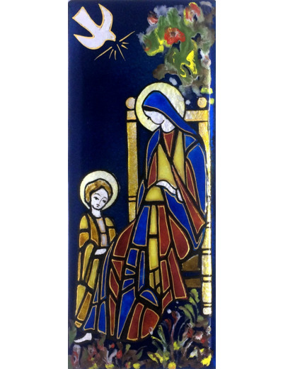 Vierge en majesté 15,5X6,5cm - EMAUX DU LIBAN