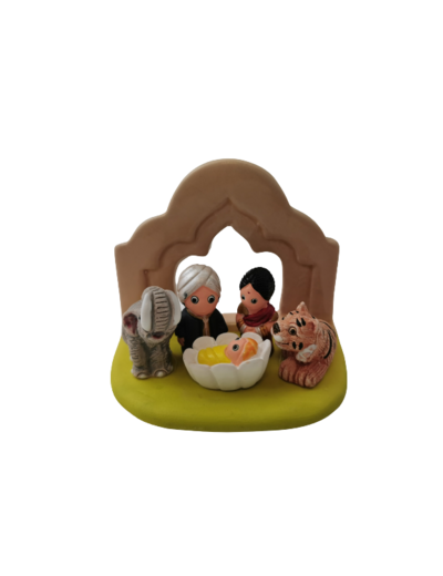 CRECHE en céramique BLOC 8x7cm- INDE