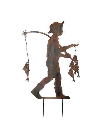 Silhouette Marin pêcheur 55x1x94cm