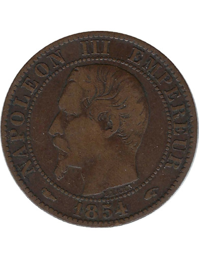 FRANCE 5 CENTIMES NAPOLEON III 1854 A (Paris) TB+ N2