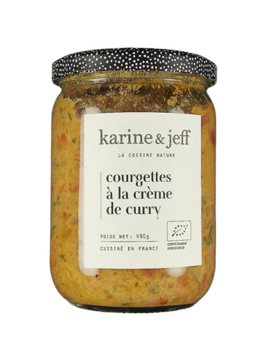 Courgettes à la Crème de Curry 440g Bio