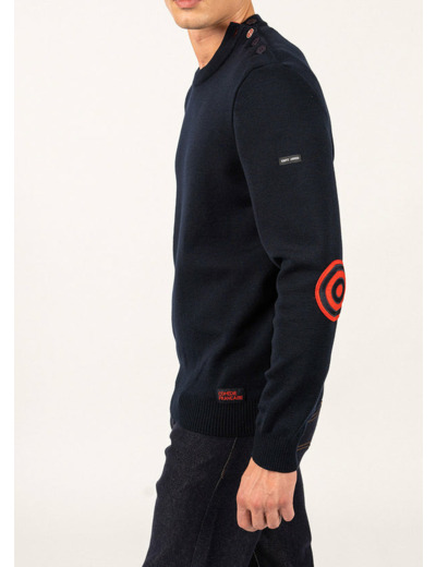 Pull marin confort à coudières  SAINT JAMES x Comédie Française