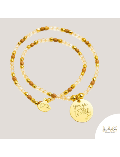 BRACELET MANTRA YOU ARE MY WORLD