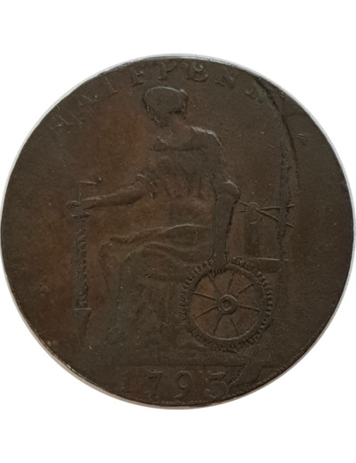 GRANDE BRETAGNE TOKEN HALFPENNY (1/2 PENNY) MACCLESFIELD 1793 TB+