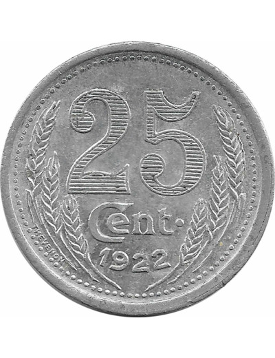 28 EURE ET LOIRE - DEPARTEMENT 25 CENTIMES 1922 TTB+