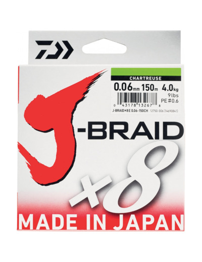 tresse j braid X8 verte daiwa